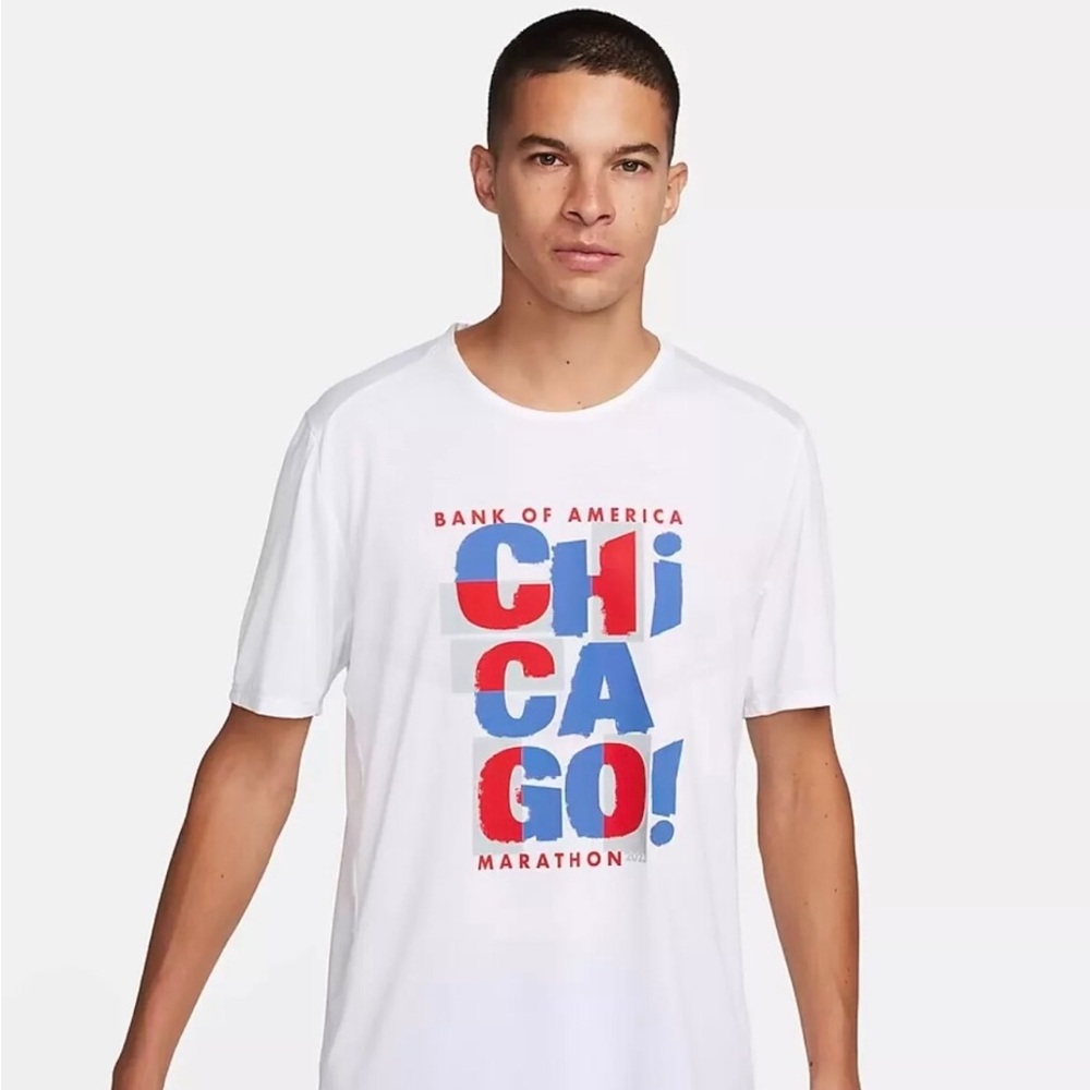 BOA Nike Men Chicago Marathon 2023 Rise 365 Running Shirt top FD2689 Size Small.